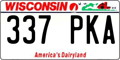WI license plate 337PKA