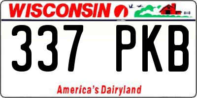 WI license plate 337PKB