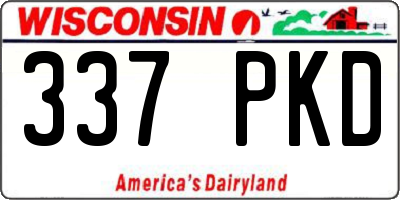 WI license plate 337PKD