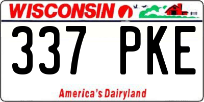 WI license plate 337PKE