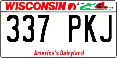 WI license plate 337PKJ