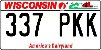 WI license plate 337PKK
