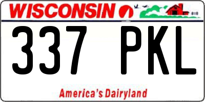WI license plate 337PKL