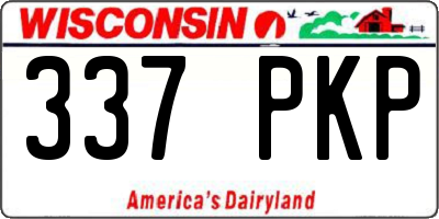 WI license plate 337PKP