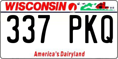WI license plate 337PKQ