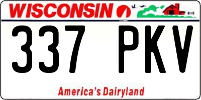 WI license plate 337PKV