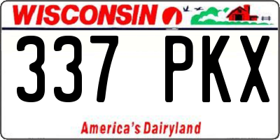 WI license plate 337PKX
