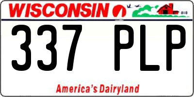 WI license plate 337PLP