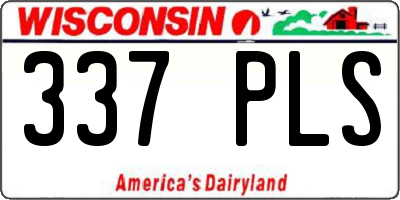 WI license plate 337PLS