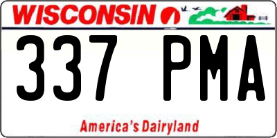 WI license plate 337PMA