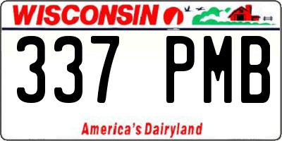WI license plate 337PMB