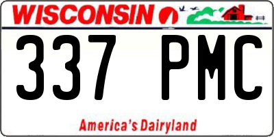 WI license plate 337PMC