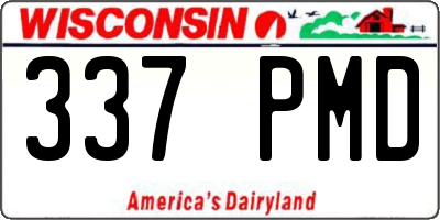 WI license plate 337PMD