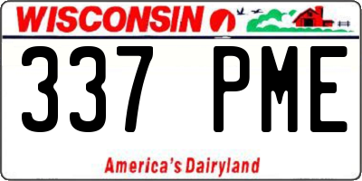 WI license plate 337PME