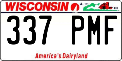 WI license plate 337PMF