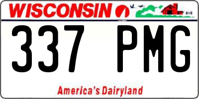 WI license plate 337PMG