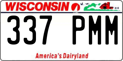 WI license plate 337PMM