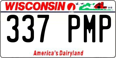WI license plate 337PMP