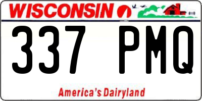 WI license plate 337PMQ