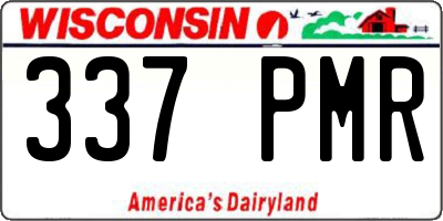WI license plate 337PMR
