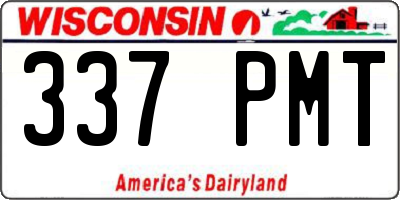 WI license plate 337PMT