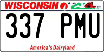 WI license plate 337PMU