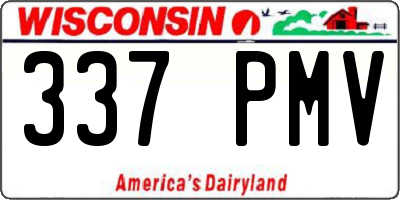 WI license plate 337PMV