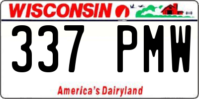 WI license plate 337PMW