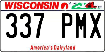 WI license plate 337PMX