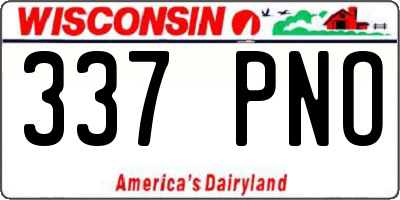 WI license plate 337PNO