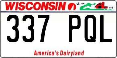 WI license plate 337PQL