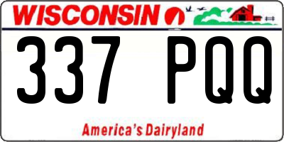 WI license plate 337PQQ