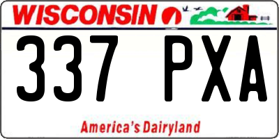 WI license plate 337PXA