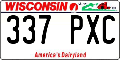 WI license plate 337PXC