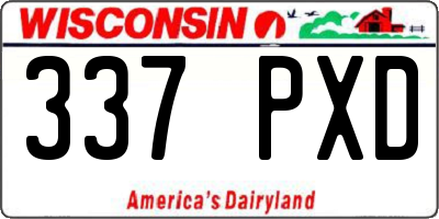 WI license plate 337PXD