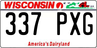 WI license plate 337PXG