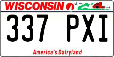 WI license plate 337PXI