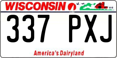WI license plate 337PXJ
