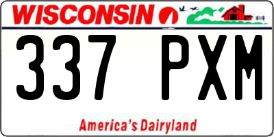 WI license plate 337PXM