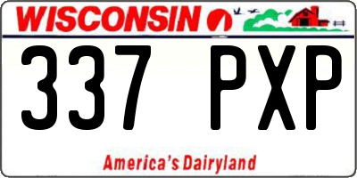 WI license plate 337PXP