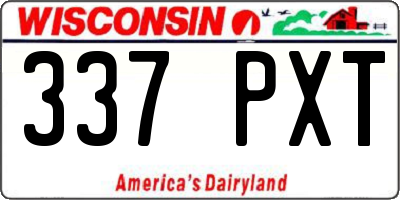 WI license plate 337PXT