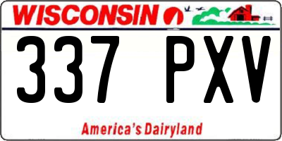 WI license plate 337PXV