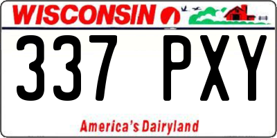WI license plate 337PXY