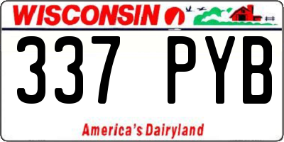 WI license plate 337PYB
