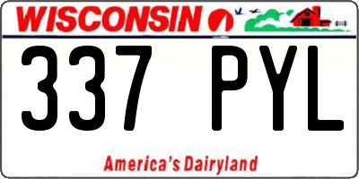 WI license plate 337PYL