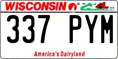 WI license plate 337PYM