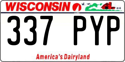 WI license plate 337PYP