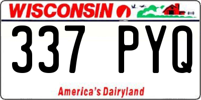 WI license plate 337PYQ