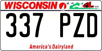 WI license plate 337PZD