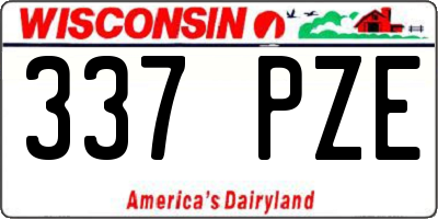 WI license plate 337PZE